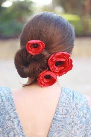 Red Poppy Clips Flowers In Hair Flower Hair Clips Hair Styles
