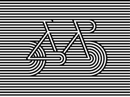Bike Design Color Black And White Stripes Bicycle Illustration Bike Poster Bicycle Art
