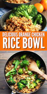 Orange Ground Chicken Rice Bowls Recipe In 2021 Vegetarian Crockpot Recipes Chicken Rice Bowls Ground Chicken
