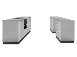 You may find options for building outdoor kitchen cabinets from exterior grade plywood and then painting or staining them. Newage Outdoor Kitchen 9 Pc Cabinet Set In Stainless Steel With Counte Garage Cabinets Online