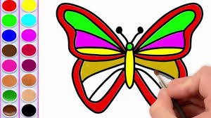 In this simple step by step guide learn how to draw a butterfly in a simple and interactive way. Colorful Butterfly Drawing And Coloring Drawing For Kids Butterfly Drawing Colorful Butterfly Drawing Flower Drawing