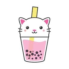 Gambar wallpaper wa kartun lucu. Cat Bubble Tea D Seni Buku Seni Kartun