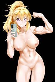 Yang Xiao Long flexing in the nude, gotta show off those muscles and body  [RWBY] (Artist Unknown BUT I'm guessing Kimmy77 but I COULD be wrong) :  r/rule34