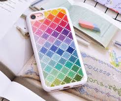 Cross stitch patterns cell phone. Kit Cross Stitch Iphone 7 And Iphone 7 Plus Case Rainbow Cross Stitch Iphone Case 14 Ct Kit Cross Stitch Cross Stitch Patterns Flowers Cross Stitch Designs
