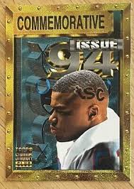 MICHAEL BARROW, RARE ! 1994 TOPPS "COMMEMORATIVE ISSUE" CARD, LEGEND !