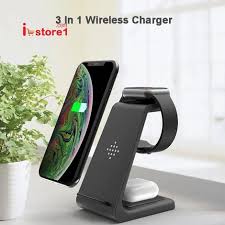 Qi 10w Fast Charge 3 In 1 Wireless Charger For Iphone 11 Pro Charger D Iestore1 In 2020 Apple Phone Wireless Charger Smartphone Accessories