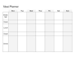 Meal Plan Template