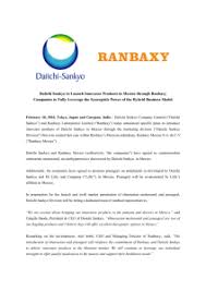 Ranbaxy Daiichi Deal