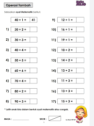 Tambah matematik tahun 2 (tambah 2 nombor). Hm Edu Corner Tahun 1 Matematik Tambah Tolak Kredit To Facebook