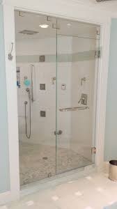 This Steam Shower Has A Flip Transom Above The Door The Panel Is Held In Place With Glass Clips And T Bathroom Shower Panels Shower Enclosure Window In Shower
