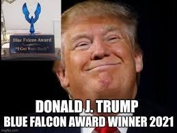 Donald Trump Blue Falcon Award Imgflip