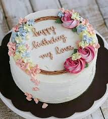 Birthday Cake For Wife Pin By Lourdes Morales On Cake Buttercream Happy Birthday Cakes Cake Decorating Cake