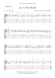 Melodies like love me tender, ode to joy, scarborough fair, streets of laredo, skip to my lou and trumpet voluntary. Free Printable Sheet Music Joy To The World Free Christmas Guitar Sheet Music And Tablature Guitar Sheet Music Sheet Music Guitar Tabs Songs