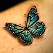 3d Realistic Blue Green Butterfly Tattoo 3d Butterfly Tattoo Butterfly Tattoo Butterfly Tattoo Designs