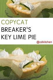 The Breakers Hotel Palm Beach Key Lime Pie Substitute Graham Cracker Crust Makes 1 Large Or Keylime Pie Recipe Lime Pie Recipes