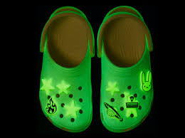 At crocs.com with a price tag of $60. Bad Bunny Launches Glow In The Dark Crocs Sandals Screen Shot