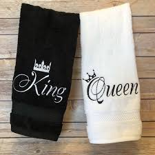 King And Queen Bathroom Towels You Pick The Towel Size And Etsy His And Hers Towels Towel Embroidery Designs Monogram Towels