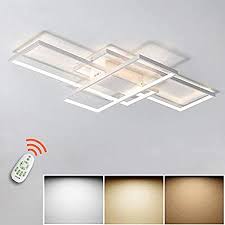 30.000 h anzahl der schaltzyklen: Wohnzimmerlampe Modern Led Decke Dimmbar Acryl Lampenschirm Deckenleuchte Chic Eckig Designer Lampe Esszimmer Esstischlampe Fe Lampen Esszimmer Led Decke Lampe