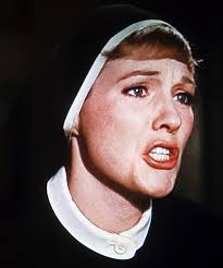 Maria's button is as sad as she is being a nun. ?