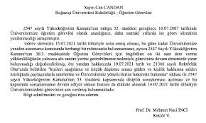 Boğaziçi üniversitesi'ne atanan 'kayyum' rektör melih bulu'nun yardımcısı prof. Can Candan On Twitter Naci Inci Bugun Bana 2007 Den Bu Yana Ogretim Gorevlisi Olarak Calistigim Bogazici Ndeki Gorevime Ders Verdigim Bolum Ve Fakultenin Gorusu Alinmadan Vekaleten Son Verdigine Dair Bir Yazi Gondermis Sizlerle