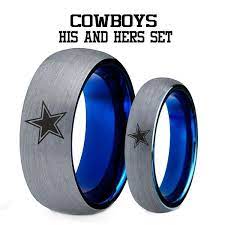 Special Christmas Sale Dallas Cowboys His And Hers Tungsten Ring Set Dallas Cowboys Jewelry Dallas Cowboys Rings Dallas Cowboys Nails