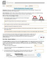 Circuits gizmo answer key is not the form you're looking for?search for another form here. Periodictrends Gizmojigsaw Student 1 Docx Name Mason Cowell Date Student Exploration Periodic Trends Directions Follow The Instructions To Complete Course Hero