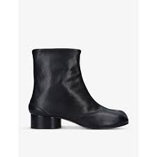 Shop our selection of maison margiela today! Maison Margiela Tabi Heeled Leather Boots In Black Modesens