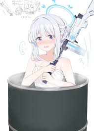 gun, multiple girls, hoshino ouka, naked towel, ... - Anime R34