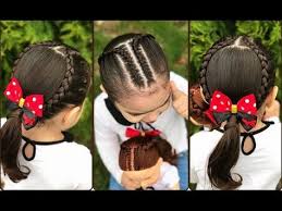 Peinado Para Ninas Con Ligas Y Trenzas De Medio Lado Peinados Faciles Y Rapidos Para Nina Trenzas De Ninas Peinados De Ninas Faciles Peinados Faciles Y Rapidos