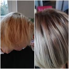 vorher nachher ansatztonung pastellcoloration dauer ca 1 5stunden haarschnitt bob frisuren haare schneiden