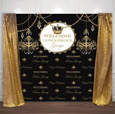 Black And Gold Baby Shower Backdrop Step And Repeat Backdrop Baby Shower Backdrop Royal Baby Etsy In 2020 Baby Shower Backdrop Crown Baby Shower Prince Baby Shower