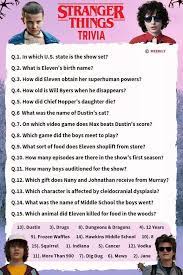The first season of stranger things took place in which year? Pin On Meebily Trivia Games Trivia Questions