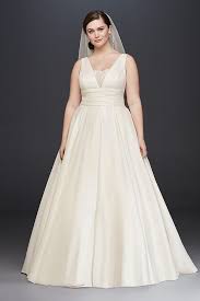 Satin Cummerbund Plus Size Wedding Dress David S Bridal Nontraditional Wedding Dress Wedding Dresses Davids Bridal Wedding Dresses