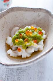 Squid With Green Vinegar Dressing Midorizu Recipetin Japan Recipe Simple Squid Recipe Vinegar Dressing Recipes
