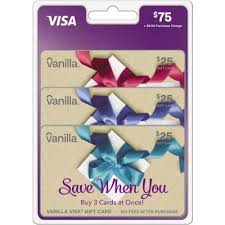 It's also perfect for people of all ages. Vanilla Visa Gift Card 75 Value Gift Cards 3 X 25 Sam S Club