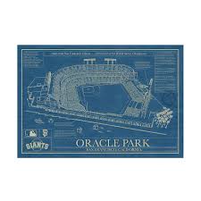Baseball Stadium Blueprints Ball Field Art Sports Prints