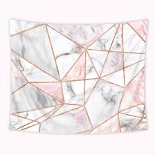 Get up to $100 in rewards! Riyidecor Pink Grey Tapestry Geometric Marble Rose Gold Stripes Unique 59wx51h Inch Surface Blocks Cracked Pattern Lines White Natural Luxury Realistic Decoration Living Room Bedroom Fabric Polyester Amazon Co Uk Home Kitchen