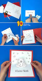 Preschoolers, kids of all ages and even adults will love learning how to make this simple pop up easter card. I Love You Pop Up Card 10 Minutes Of Quality Time