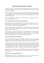 Measuring Your Peak Flow Rate