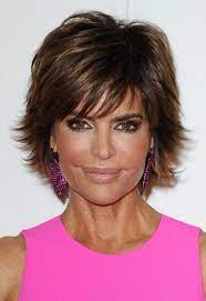 Aug 13, 2021 · the perfect shape up makes the short style look striking, and the two lines on the sides as hair designs add some extra interest. Lisa Rinna Flipped Out Short Razor Cut With Bangs Hairstyles Weekly
