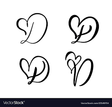 Choose from 101 letter d tattoo designs stock illustrations from istock. Vector Set Of Vintage Floral Letter Monogram D Calligraphy Element Valentine Flourish Hand Drawn Hea Alphabet Tattoo Designs Letter D Tattoo Tattoo Lettering
