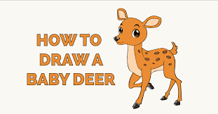 Deer are one of the favorite animals of kids. How To Draw A Baby Deer Really Easy Drawing Tutorial