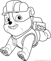 Select from 35970 printable crafts of cartoons, nature, animals, bible and many more. Rubble Coloring Page For Kids Free Paw Patrol Printable Coloring Pages Online For Kids Coloringpages101 Com Coloring Pages For Kids