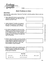 Become a patron via patreon or donate each worksheet has 13 problems determining expressing an inequality on a numberline. Recycling Word Problems Printable Earth Day Activity Grades 3 5 Teachervision