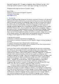 Information structure and syntax in old germanic and romance languages the theoretical foundations of givenness annotation testing the theory: Guru Pintar Syntactic Change In Contact Romance Roberta D Alessandro Linguistics Utrecht A Change In The Sounds Of Language