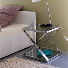 Chevet Metal Chrome Et Verre Trempe Joan La Redoute Interieurs Mobilier De Salon Chevet Idees Pour La Maison