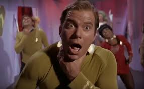 Image result for captain kirk throws finger