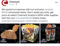 Right now for $15 sinema is offering 3 movies a month but you can. For Those Interested In Movie Merch Available At Cinemark Today Jurassicpark