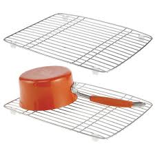 get the metal sink drying rack + mat in