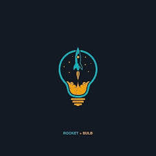 Rocketbulb Designed By Kreabie Cartoon Design Inspiration Logotoons Logoto Creative Poster Design Logo Design Creative Light Bulb Logo